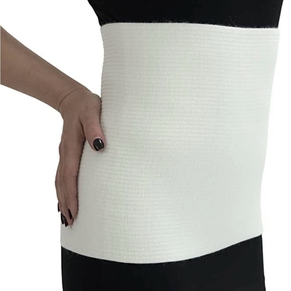 Set of 2 ITA-MED TGR-201 wool blend beige warmth support binders, size L